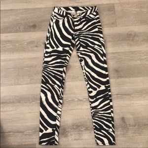 Skinny Zebra print jeans